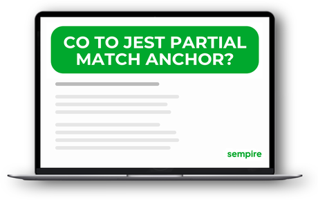 Co to jest partial match anchor?